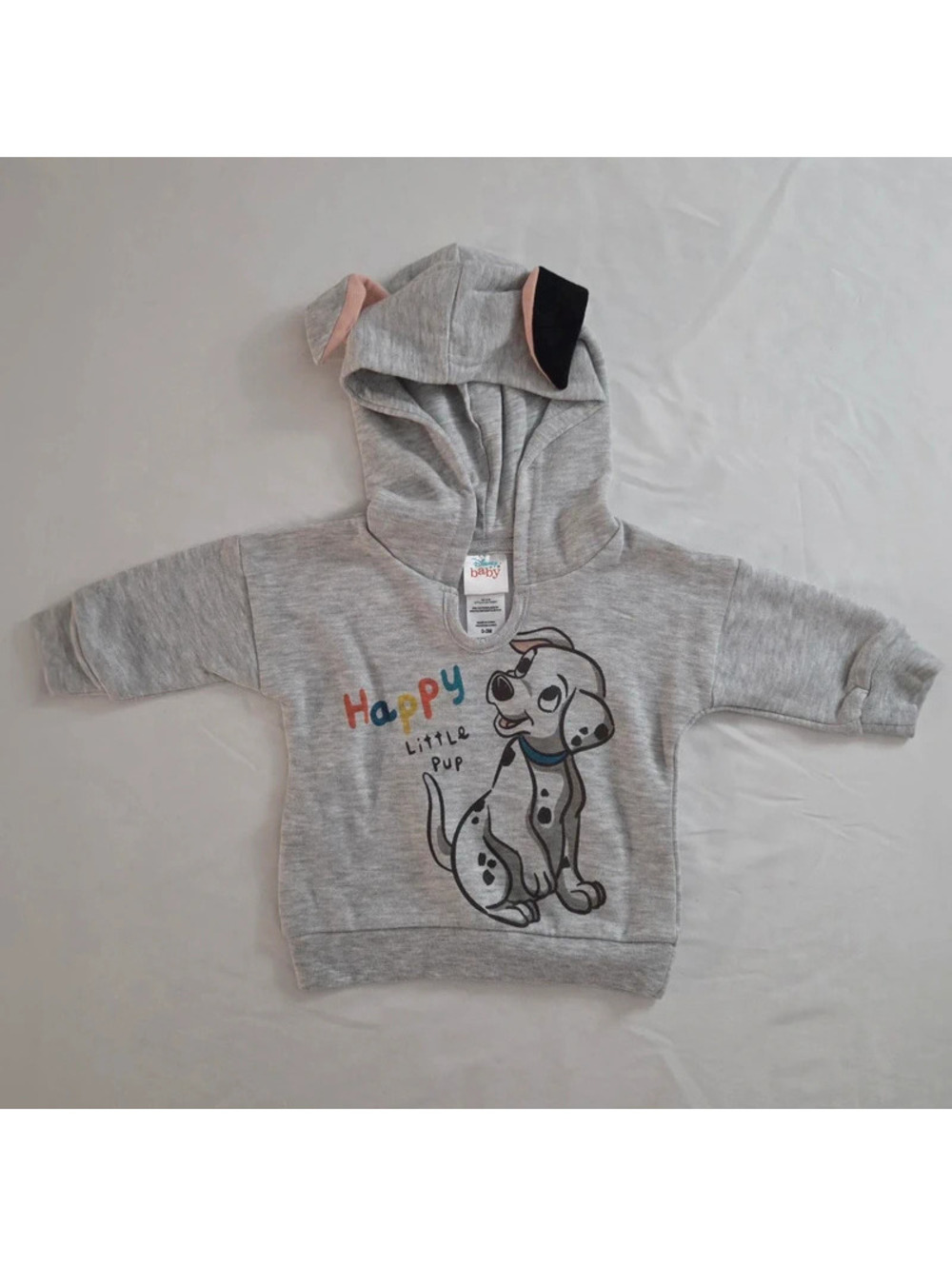 Baby Happy Little Pup Hooded Sweatshirt (0-3M)